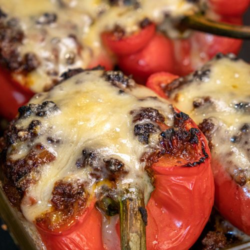 Meatloaf stuffed bell peppers LCHF
