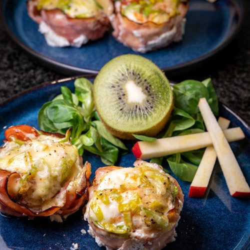 Egg muffin cups smoked ham tabasco