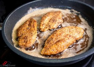 Lovely mustard chicken stew Dijon wine herbs