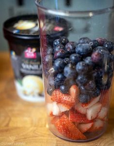 Strawberry Blueberry Vanilla Ice-cream home made berry
