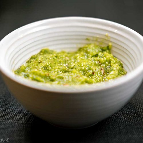 Ramson and Parmesan Pesto chili garlic lime