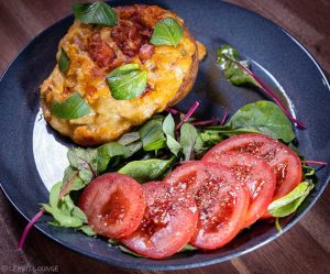 Double bubble baked potatoes cheddar cayenne ancho