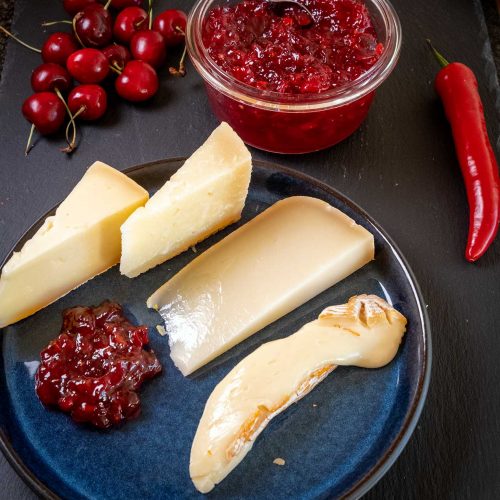 Homemade Cherry Jam Spiked with Chili