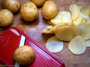 Muffin Potato Stack with Parmesan garlic cayenne