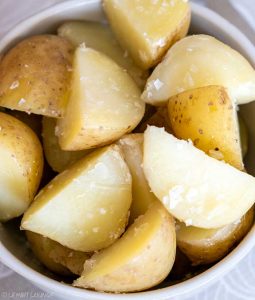 Tasty Beef Stroganoff pickles potatoes creamy sauce