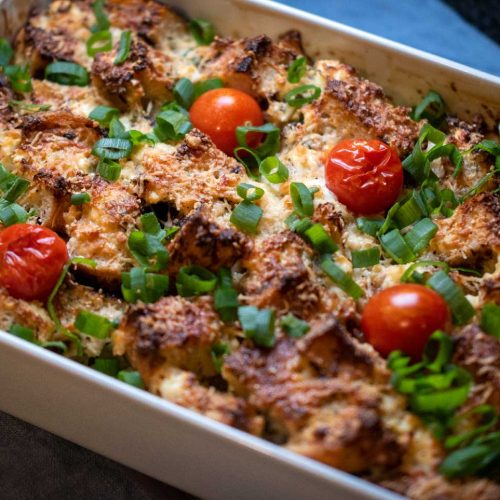 Cauliflower gratin with crispy bread Sweden recipe parmesan horseradish