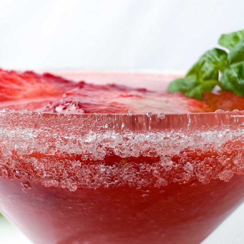 Frozen strawberry daiquiri white rum lime