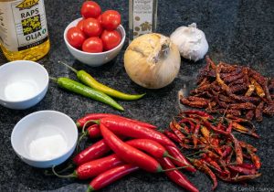 Homemade Hot Chili Paste garlic piri piri lime