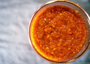 Homemade Hot Chili Paste garlic piri piri lime
