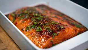 Baked Salmon with Asian marinade