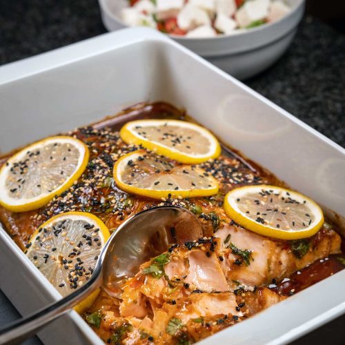 Baked Salmon with Asian marinade