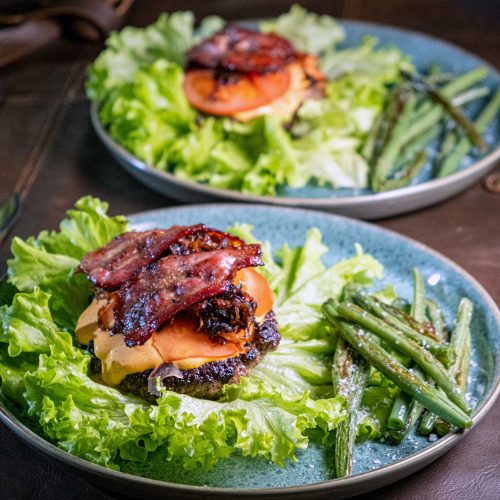 Juicy Cheddar Stuffed Burgers Bacon Jalapenos Sriracha Haricot Verts