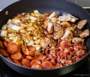 rich pork stew with chorizo and bacon Flavorful One-Pot Pork Mix