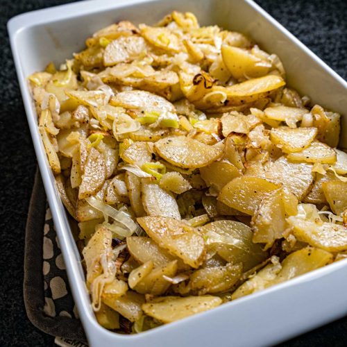 Oven Roasted Leek Potato's easy comfort food