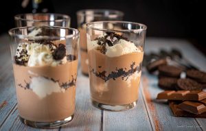 Baileys Cookies and Cream Parfait milk chocolate heavy cream