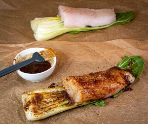 Fish en papillote tamarin hoisin garlic lemon oven baked pak choi easy quick